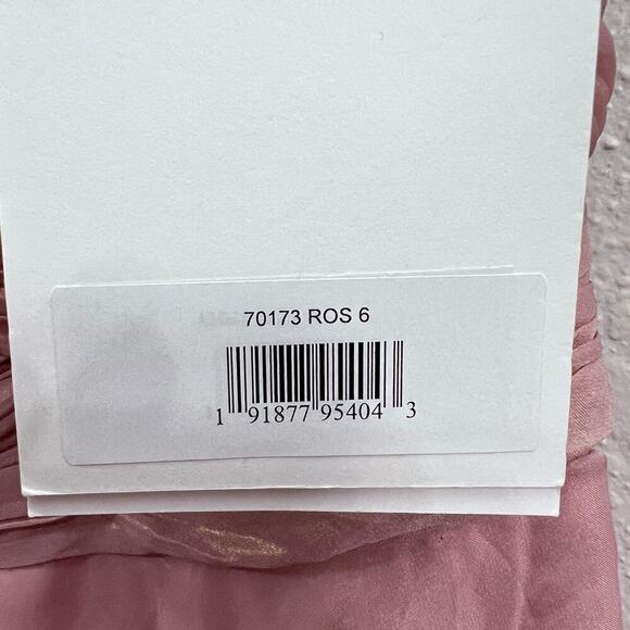 NWT $500 MAC DUGGAL 70173 PINK ONE SHOULDER MIDI DRESS Size 6 - Picture 10 of 14